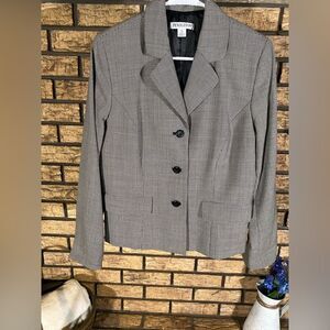 Pendleton 100% wool blazer black and‎ white checker grey